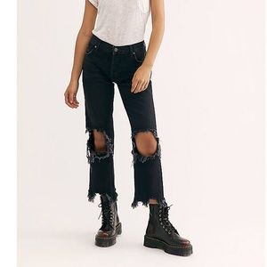 Free People Maggie Mid Rise Jeans - Black